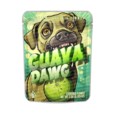 Guava Dawg Mylar Pouches Pre - Labeled - 3.5g (1/8oz)
