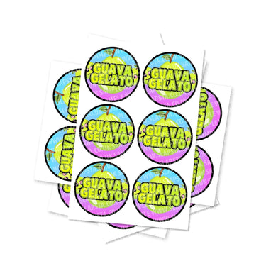 Guava Gelato Circular Stickers - 2.5cm