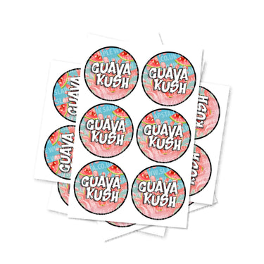 Guava Kush Circular Stickers - 2.5cm