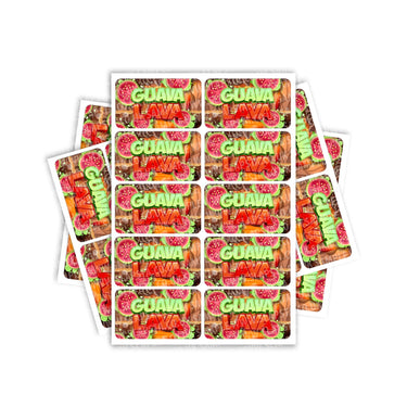 Guava Lava Rectangle / Pre - Roll Labels - Pre - Roll (10.16cm x 6.7cm)