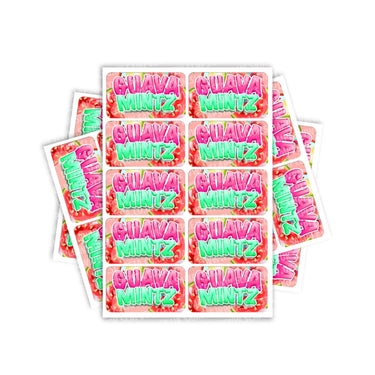 Guava Mintz Rectangle / Pre-Roll Labels - Pre-Roll (10.16cm x 6.7cm) / 10