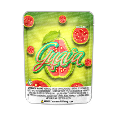 Guava Mylar Pouches Pre-Labeled - 3.5g (1/8oz) / No / 16pcs
