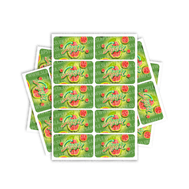 Guava Rectangle / Pre - Roll Labels - Pre - Roll (10.16cm x 6.7cm)