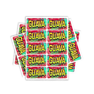 Guava Rectangle / Pre-Roll Labels - Pre-Roll (10.16cm x 6.7cm) / 10
