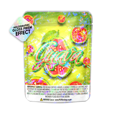 Guava SFX Mylar Pouches Pre - Labeled - 3.5g (1/8oz)