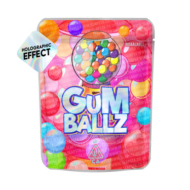 Gum Ballz SFX Mylar Pouches Pre - Labeled - 3.5g (1/8oz)