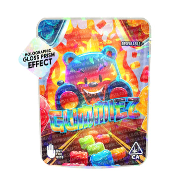 Gummiez SFX Mylar Pouches Pre - Labeled - 3.5g (1/8oz)