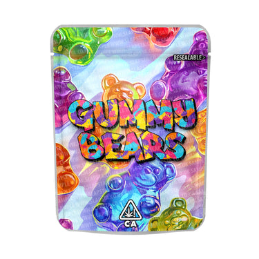 Gummy Bears Mylar Pouches Pre - Labeled - 3.5g (1/8oz)