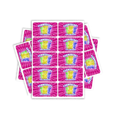 Gummy Bears Rectangle / Pre-Roll Labels - Pre-Roll (10.16cm x 6.7cm) / 10