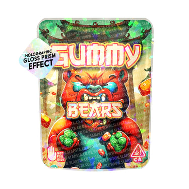EMPTY Gummy Bears SFX Mylar Pouches Pre - Labeled - 3.5g (1/8oz)