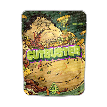 Gut Buster Mylar Pouches Pre - Labeled - 3.5g (1/8oz)