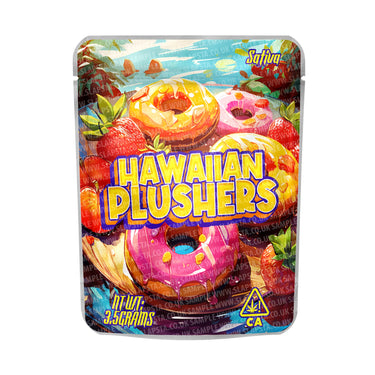 Hawaiian Plushers Mylar Pouches Pre - Labeled - 3.5g (1/8oz)
