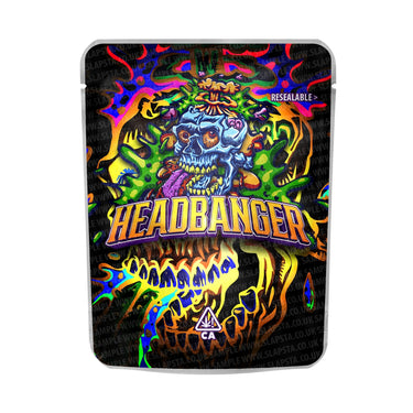 Headbanger Mylar Pouches Pre-Labeled - 3.5g (1/8oz) / No / 16pcs
