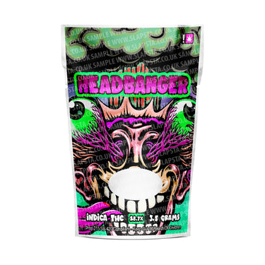 Headbanger Mylar Pouches Pre-Labeled - 3.5g (1/8oz) / No / 16pcs