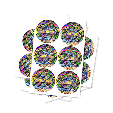 Headbanger Circular Stickers - 2.5cm