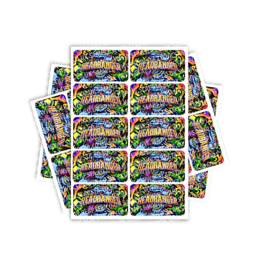Headbanger Rectangle / Pre - Roll Labels - Pre - Roll (10.16cm x 6.7cm)