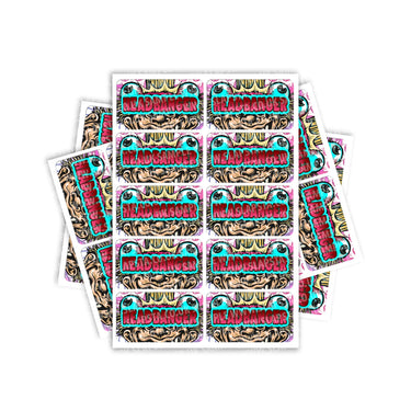 Headbanger Rectangle / Pre-Roll Labels - Pre-Roll (10.16cm x 6.7cm) / 10