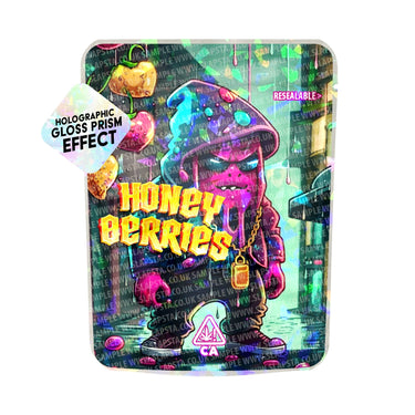 Honey Berries SFX Mylar Pouches Pre - Labeled - 3.5g (1/8oz)