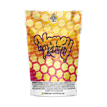 Honey Kush Mylar Pouches Pre-Labeled - 3.5g (1/8oz) / No / 16pcs
