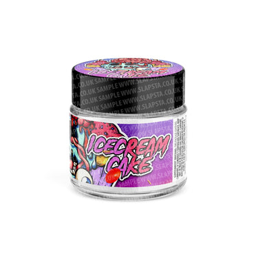 Ice Cream Cake Glass Jars Pre - Labeled - 3.5grams (1/8oz)