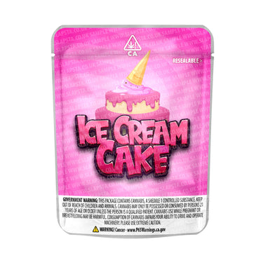 Ice Cream Cake Mylar Pouches Pre-Labeled - 3.5g (1/8oz) / No / 16pcs