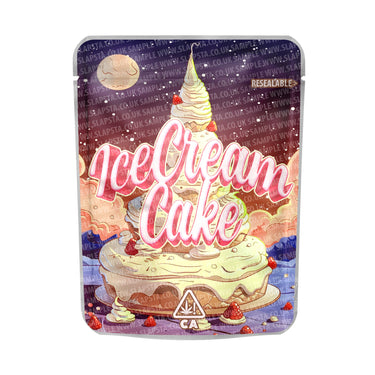 Ice Cream Cake Mylar Pouches Pre - Labeled - 3.5g (1/8oz)