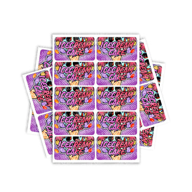 Ice Cream Cake Rectangle / Pre-Roll Labels - Pre-Roll (10.16cm x 6.7cm) / 10
