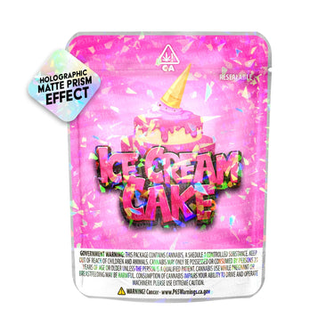 Ice Cream Cake SFX Mylar Pouches Pre - Labeled - 3.5g (1/8oz)