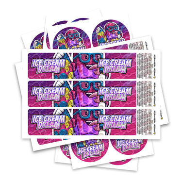 Ice Cream Dream Glass Jar / Tamper Pot Label - 50ml Tamper Strip Pot