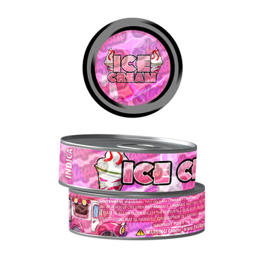 Ice Cream Pre - Labeled 3.5g Self - Seal Tins - 60pcs