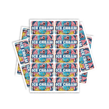 Ice Cream Rectangle / Pre-Roll Labels - Pre-Roll (10.16cm x 6.7cm) / 10