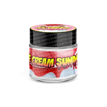 Ice Cream Sundae Glass Jars Pre - Labeled - 3.5grams (1/8oz)