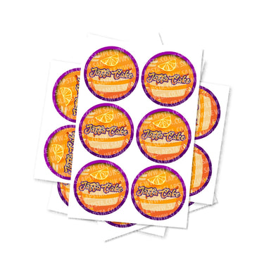 Jaffa Cake Circular Stickers - 2.5cm