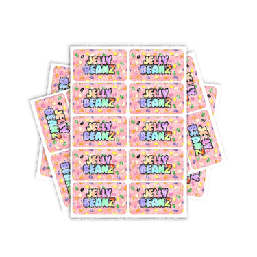 Jelly Beanz Rectangle / Pre - Roll Labels - Pre - Roll (10.16cm x 6.7cm)