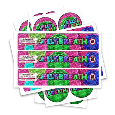 Jelly Breath Glass Jar / Tamper Pot Labels - 50ml Tamper Strip Pot