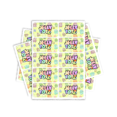 Jelly Totz Rectangle / Pre - Roll Labels - Pre - Roll (10.16cm x 6.7cm)