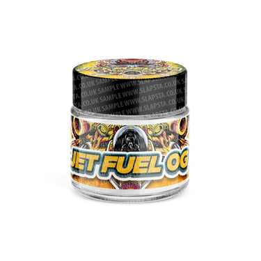 Jet Fuel OG Glass Jars Pre-Labeled - 3.5grams (1/8oz) / 10pcs / Yes