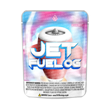 Jet Fuel OG Mylar Pouches Pre - Labeled - 3.5g (1/8oz)