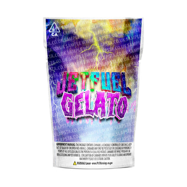 Jetfuel Gelato Mylar Pouches Pre - Labeled - 3.5g (1/8oz)