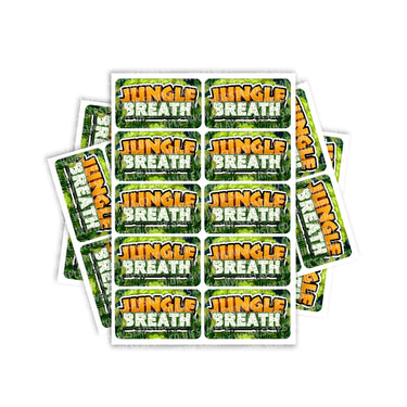 Jungle Breath Rectangle / Pre-Roll Labels - Pre-Roll (10.16cm x 6.7cm) / 10