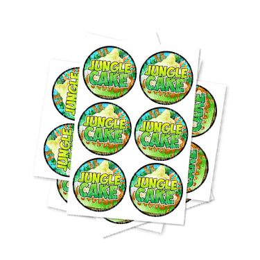 Jungle Cake Circular Stickers - 2.5cm