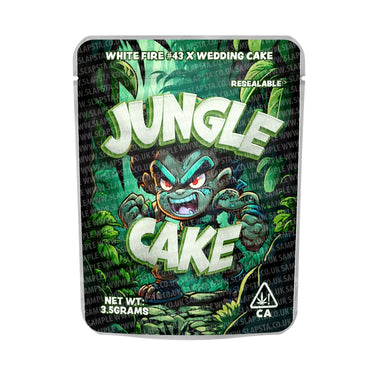 Jungle Cake Mylar Pouches Pre - Labeled - 3.5g (1/8oz)
