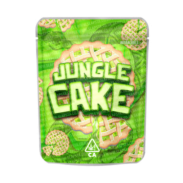 Jungle Cake Mylar Pouches Pre - Labeled - 3.5g (1/8oz)