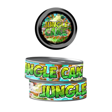 Jungle Cake Pre - Labeled 3.5g Self - Seal Tins - 60pcs