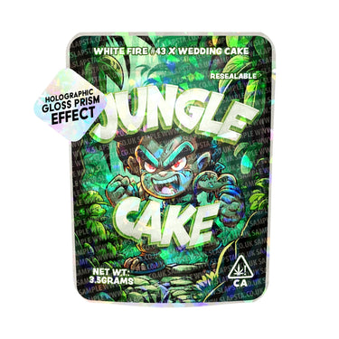 Jungle Cake SFX Mylar Pouches Pre - Labeled - 3.5g (1/8oz)