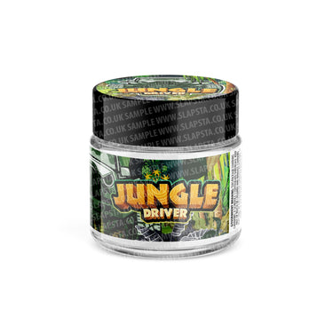 Jungle Driver Glass Jars Pre - Labeled - 3.5grams (1/8oz)