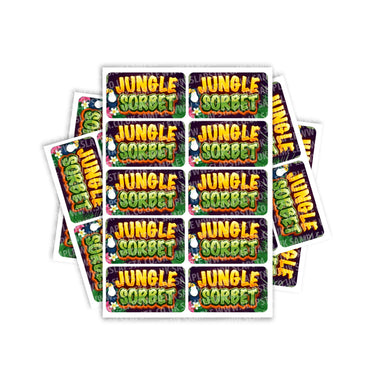Jungle Sorbet Rectangle / Pre-Roll Labels - Pre-Roll (10.16cm x 6.7cm) / 10