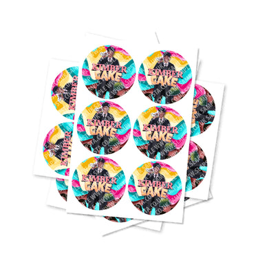 Kimber Cake Circular Stickers - 2.5cm