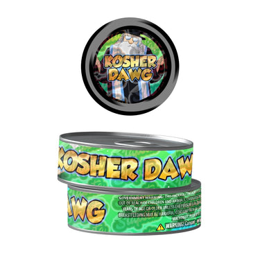 Kosher Dawg Pre - Labeled 3.5g Self - Seal Tins - 60pcs