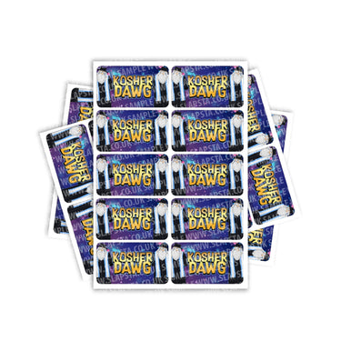 Kosher Dawg Rectangle / Pre-Roll Labels - Pre-Roll (10.16cm x 6.7cm) / 10